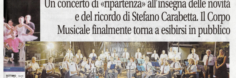 Un concerto di “ripartenza” all’insegna delle novità e del ricordo di Stefano Carabetta.